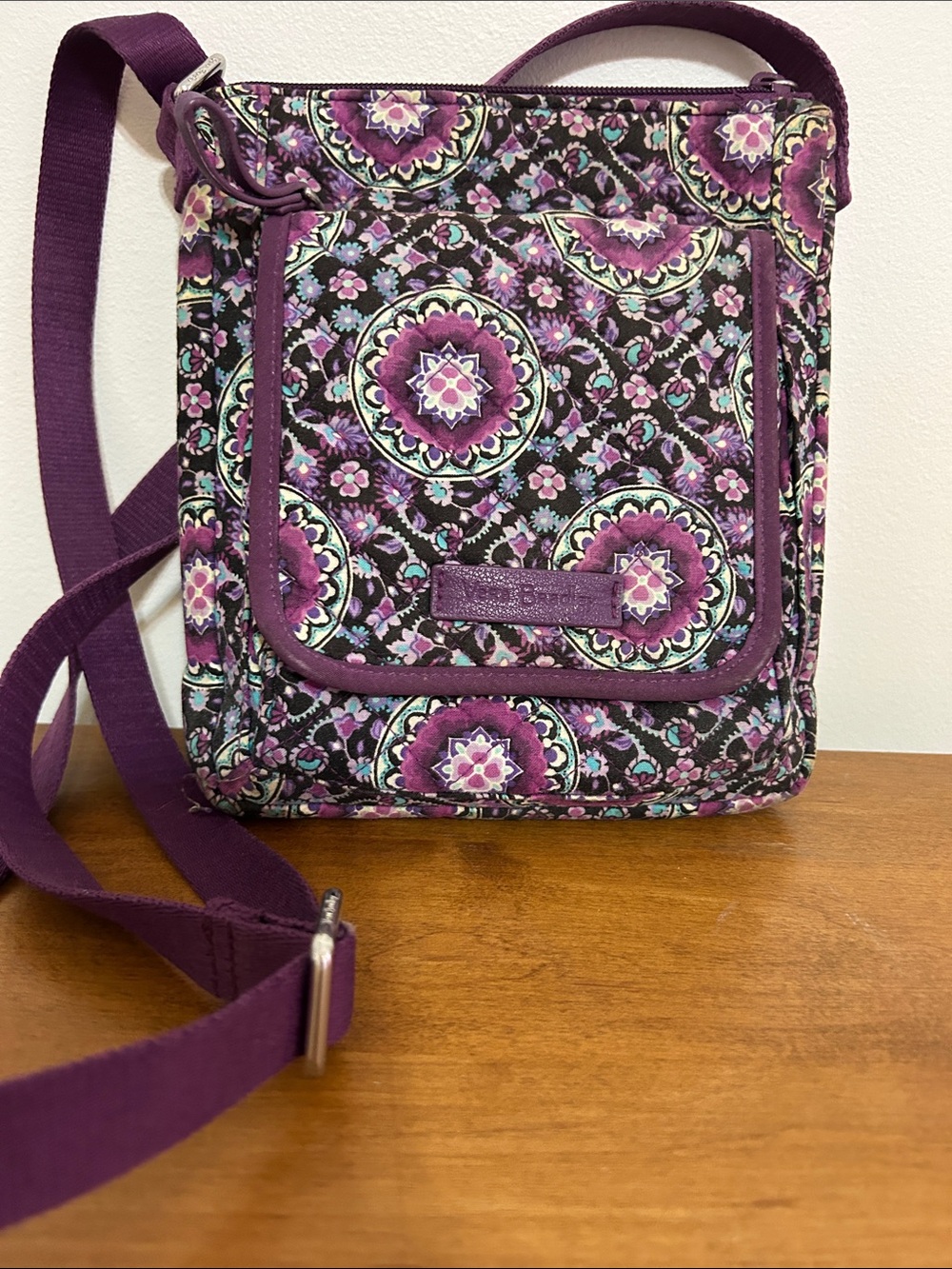 Vera Bradley Purple Floral Quilted Crossbody
